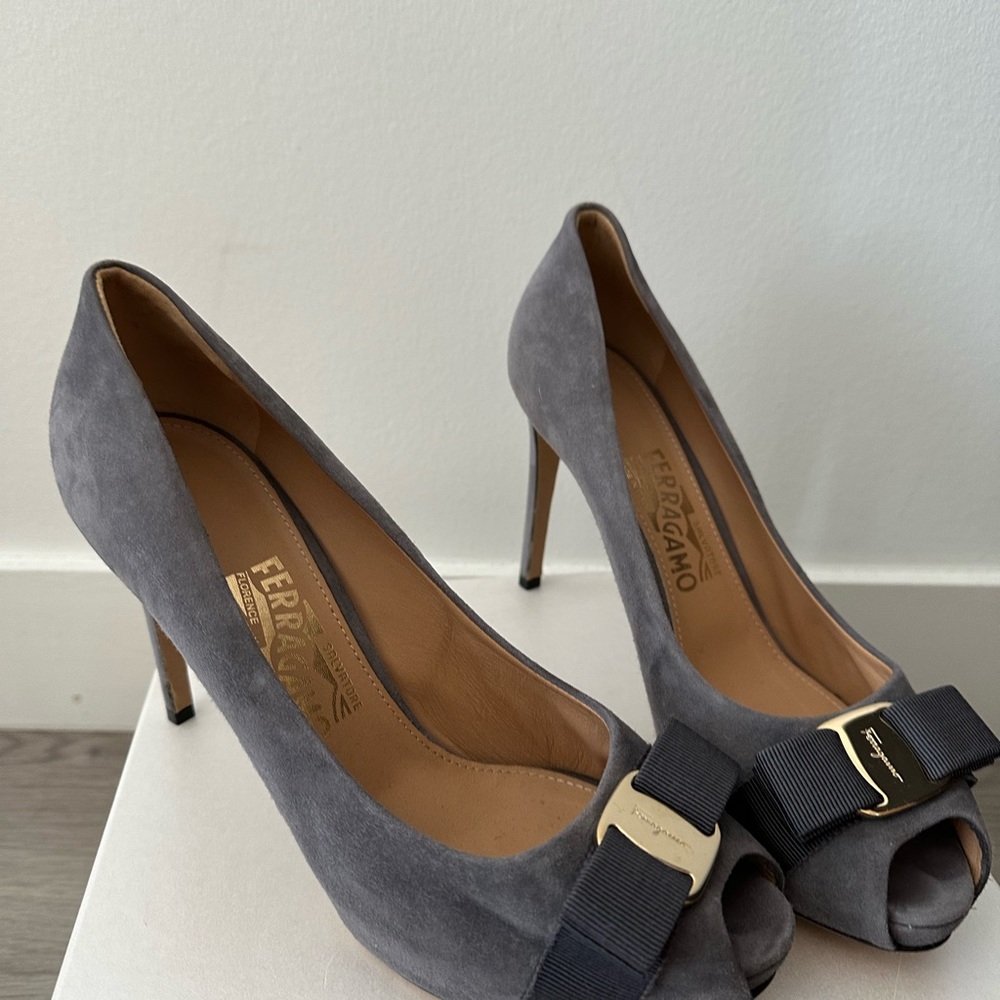 Ferragamo Peep Toe Pumps